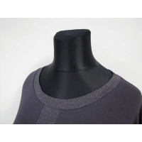 Tunika Bella luźna oversize ze srebrnymi wstawkami - grafitowa